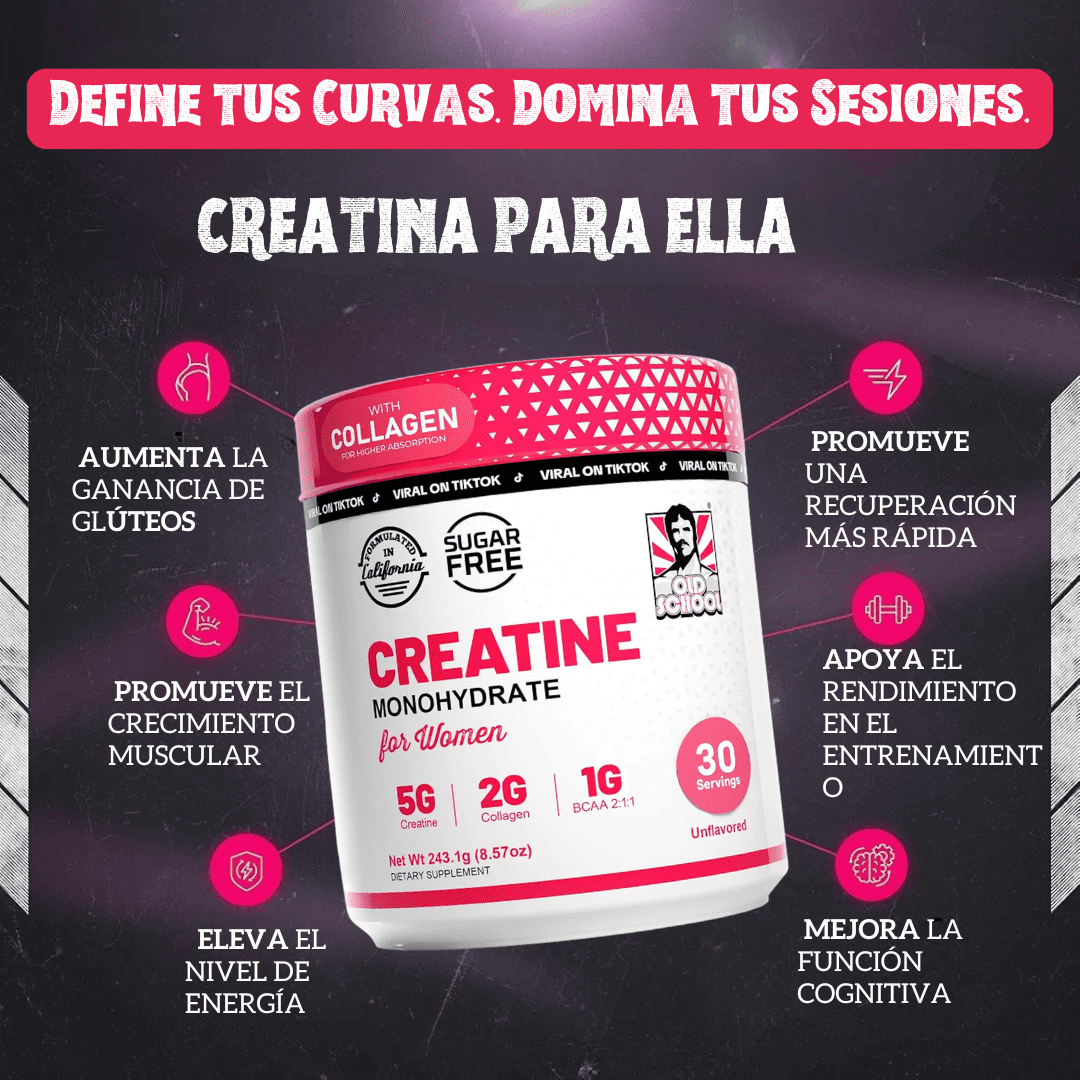 Creatina Original para Mujeres – Más Fuerza, Más Curvas, Más Resultados