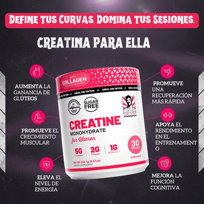 Creatina Original para Mujeres – Más Fuerza, Más Curvas, Más Resultados