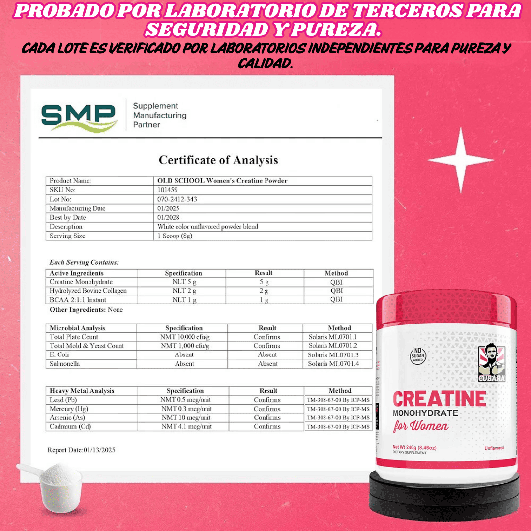 Creatina Original para Mujeres – Más Fuerza, Más Curvas, Más Resultados
