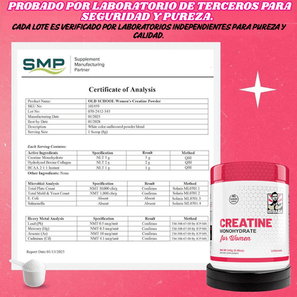 Creatina Original para Mujeres – Más Fuerza, Más Curvas, Más Resultados
