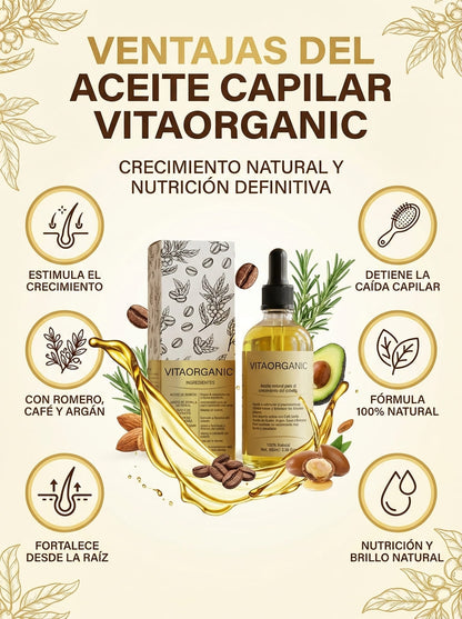 VITAORGANIC – Aceite Natural para el Crecimiento del Cabello