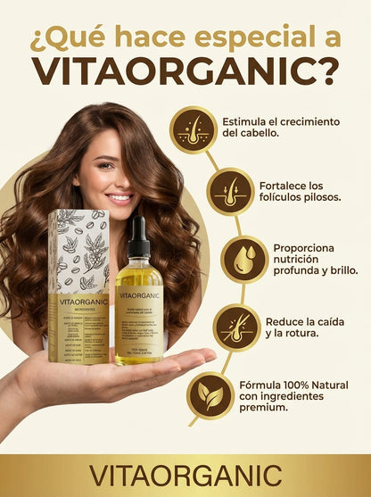 VITAORGANIC – Aceite Natural para el Crecimiento del Cabello