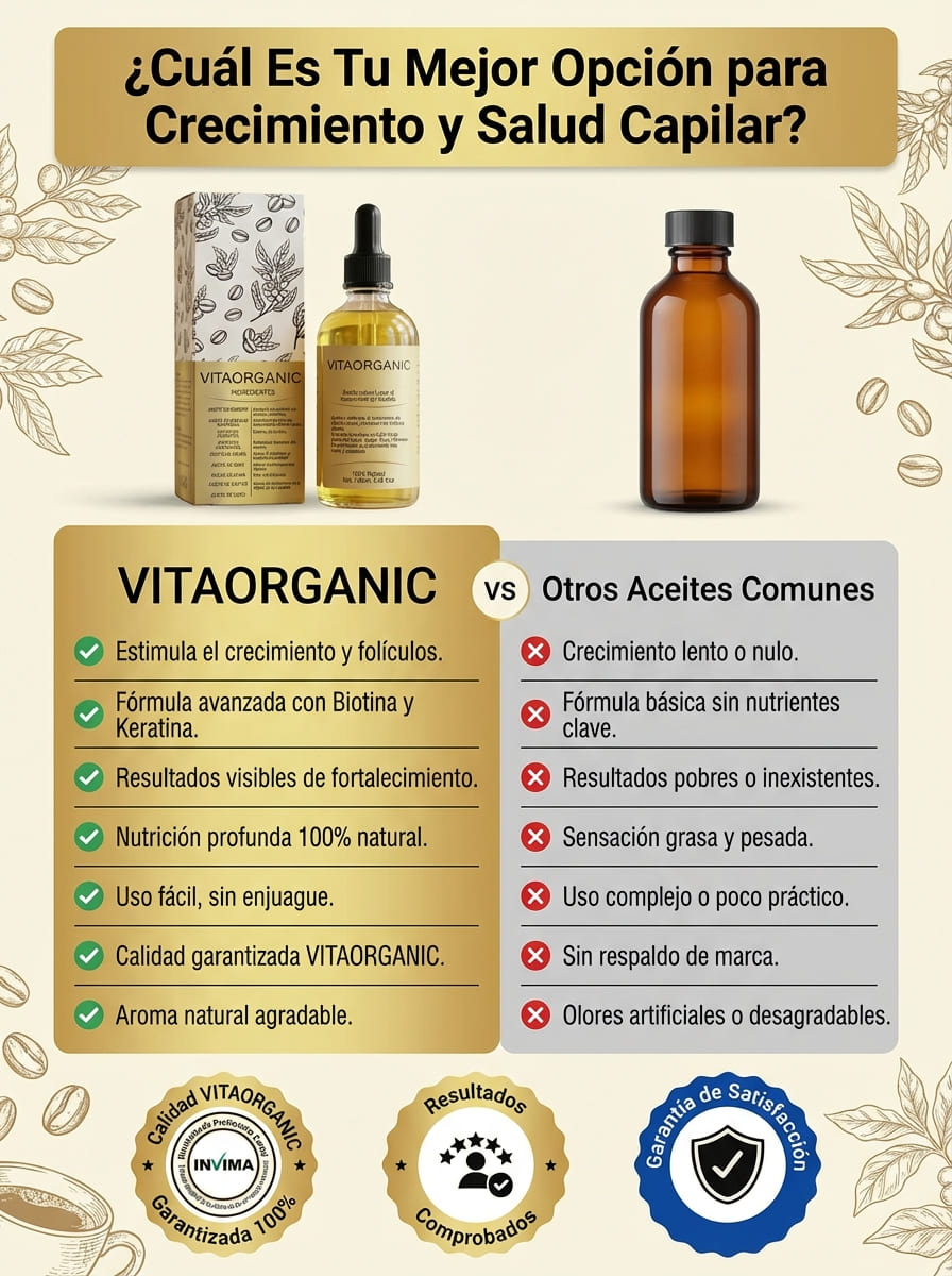 VITAORGANIC – Aceite Natural para el Crecimiento del Cabello