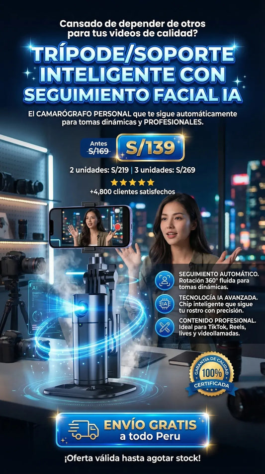 Soporte Inteligente 360° con Seguimiento IA